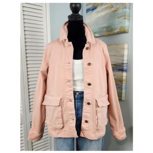 Me by Jennie Garth The Dylan Denim Jacket-Shell Pink XS Oversized (S/M)-A653632